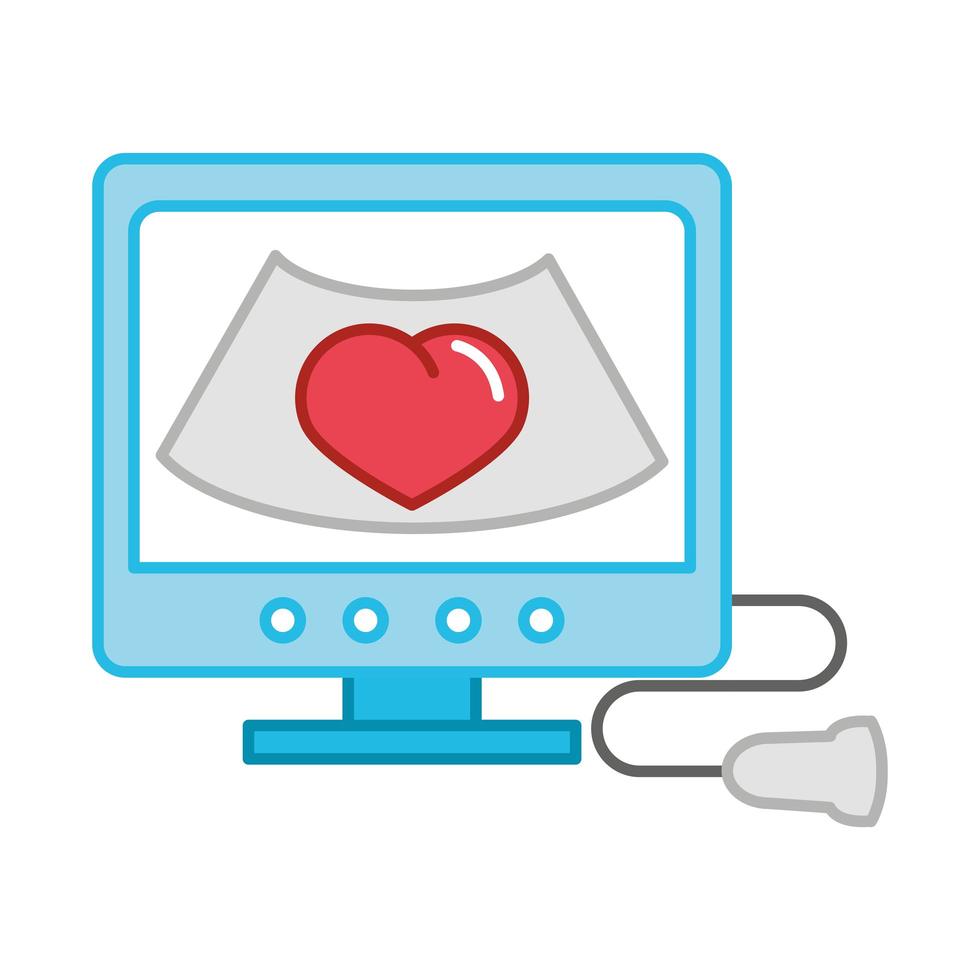 heart scanning healthcare vector