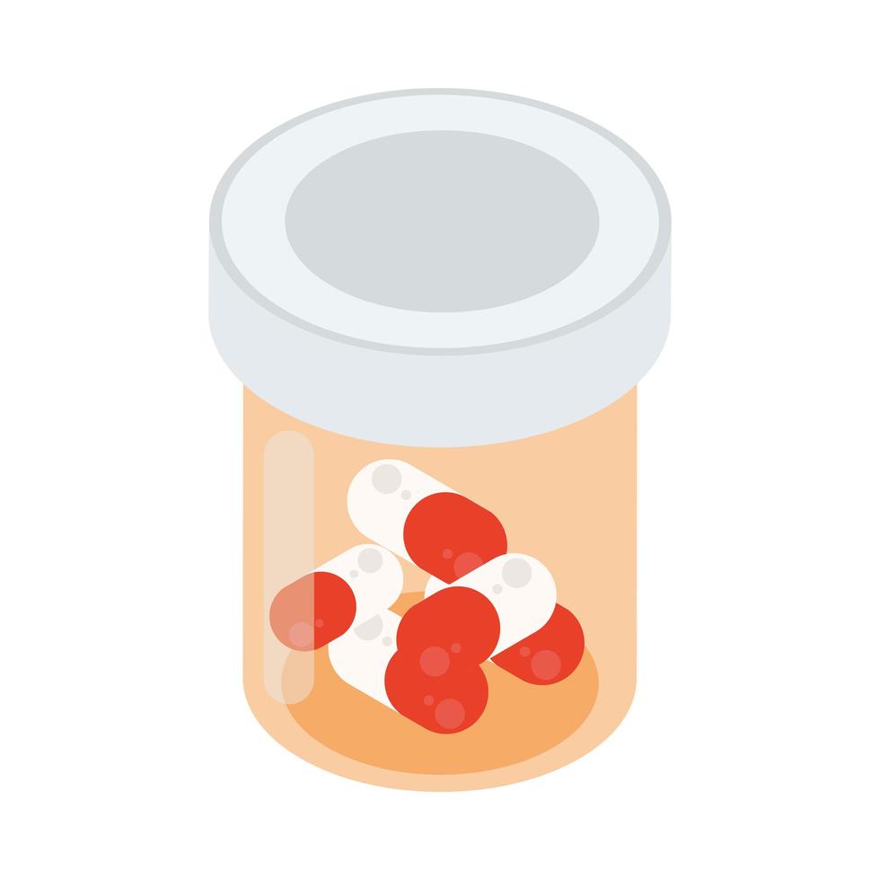 medicament capsules isometric vector