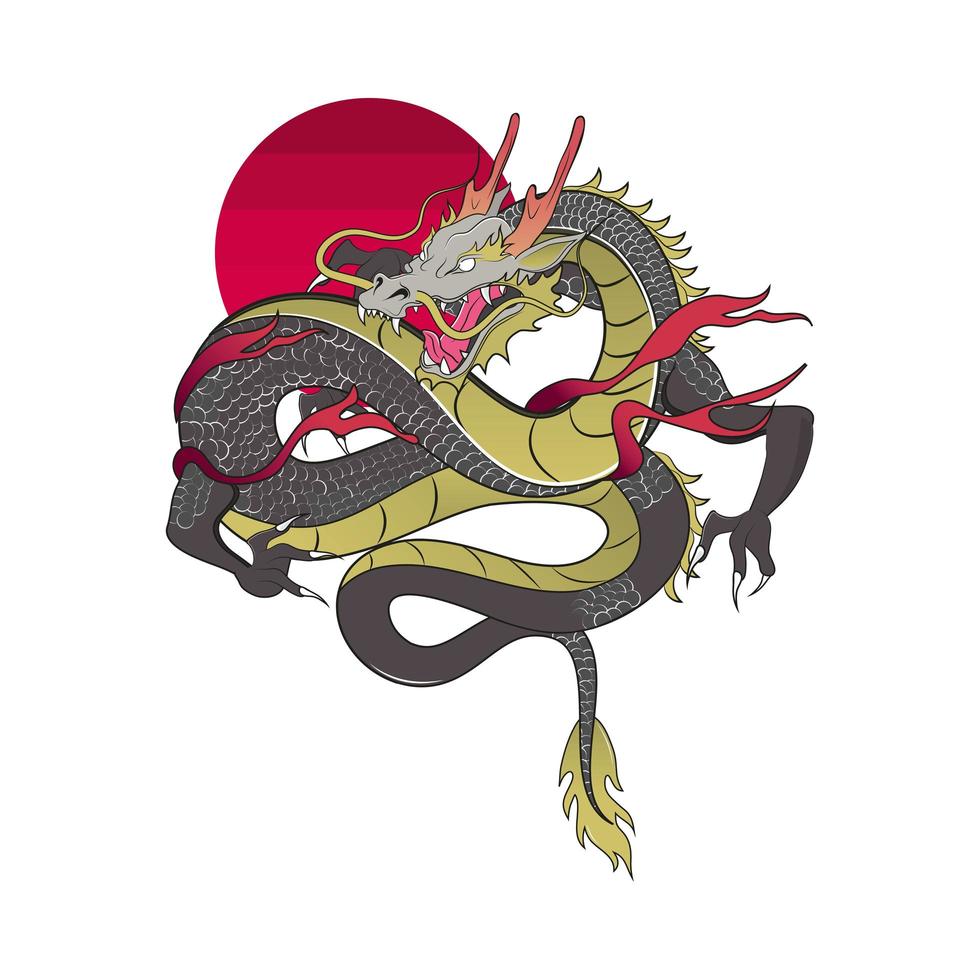 dragón asiático tradicional vector