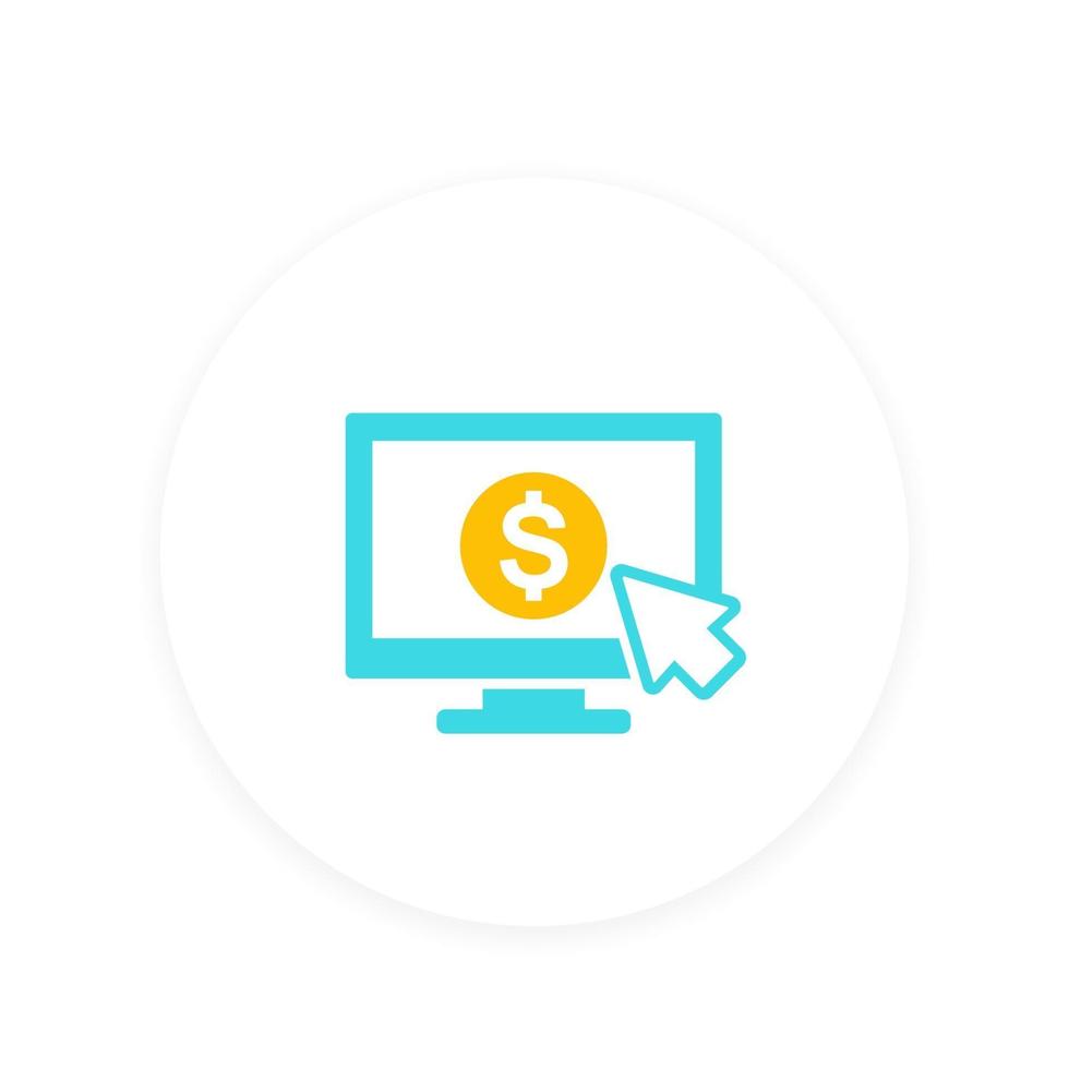 pay per click icon for internet marketing vector