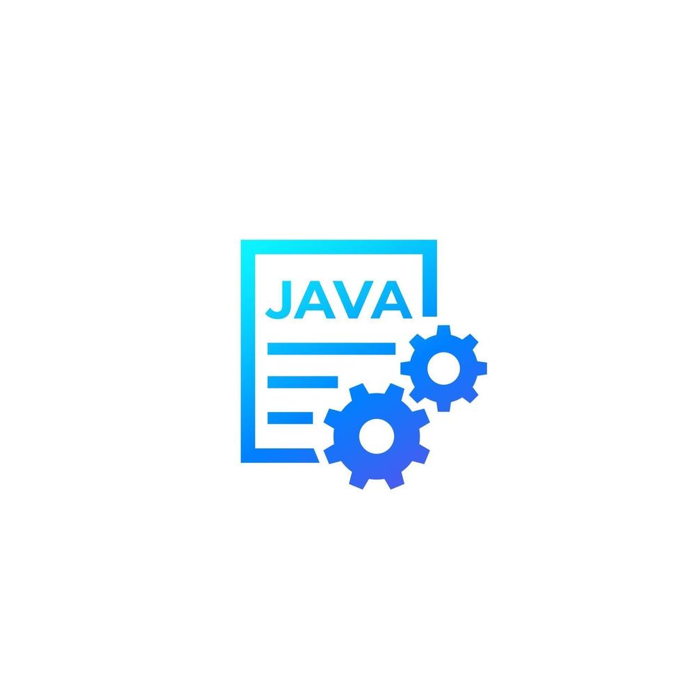 icono de vector de código java