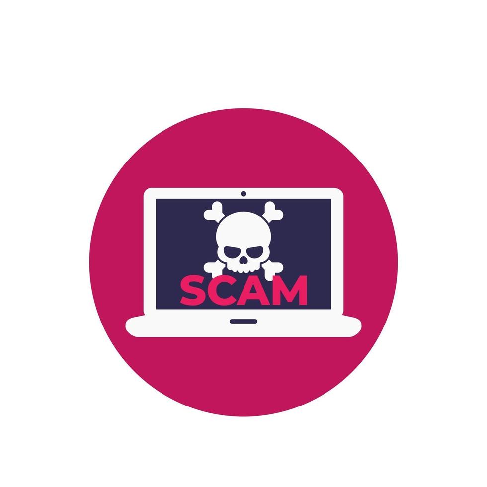 online scam vector icon