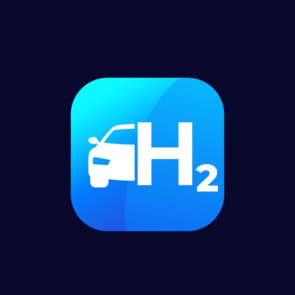 hydrogen car modern clean transport icon vector