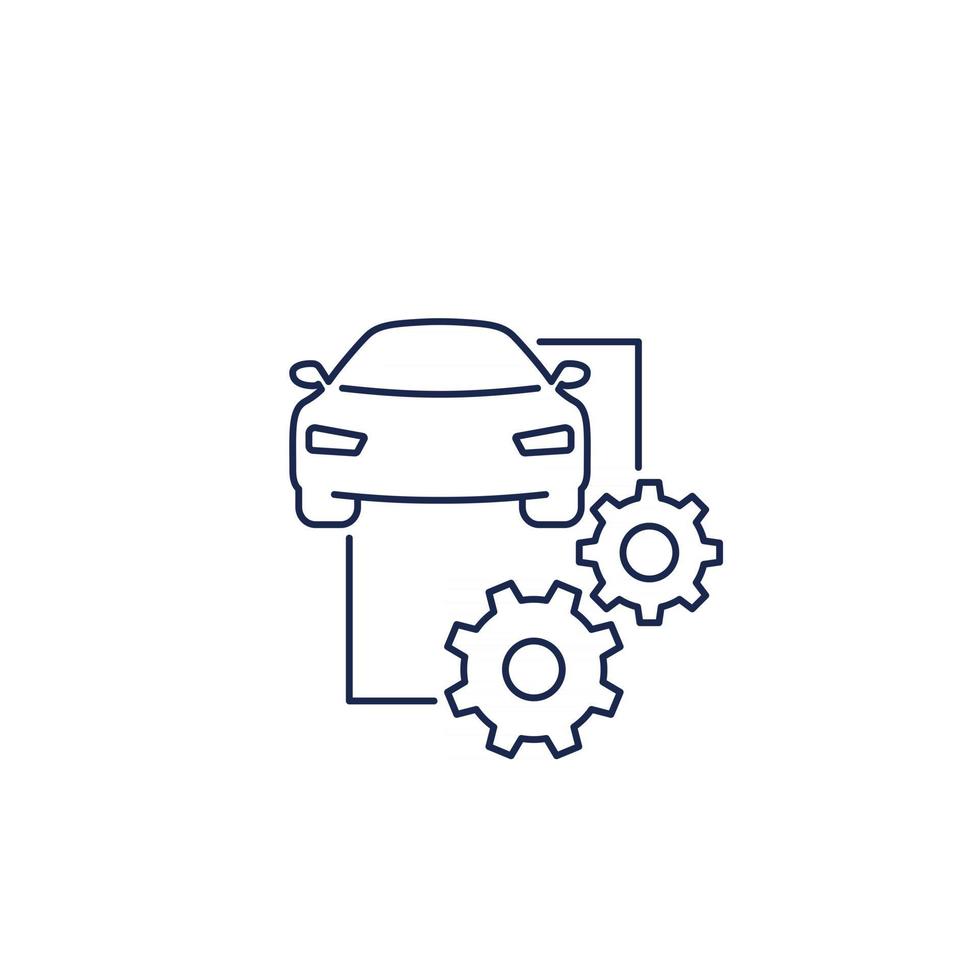 car maintenance and service line icon vector