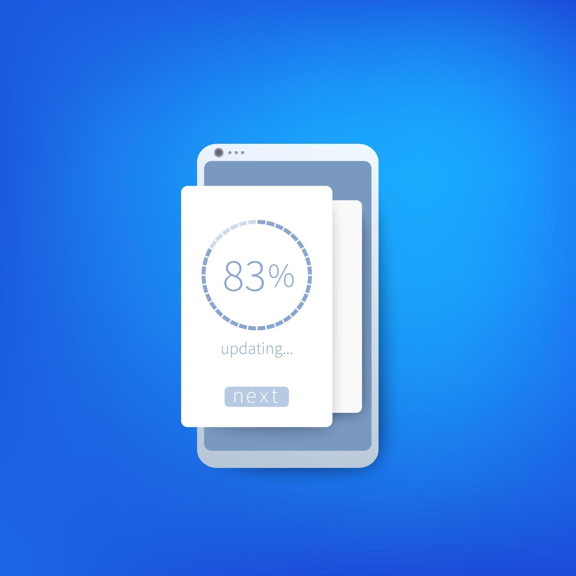 progress screen mobile interface 2492016 Vector Art at Vecteezy