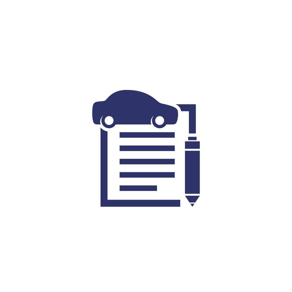 car loan or insurance contract vector icon