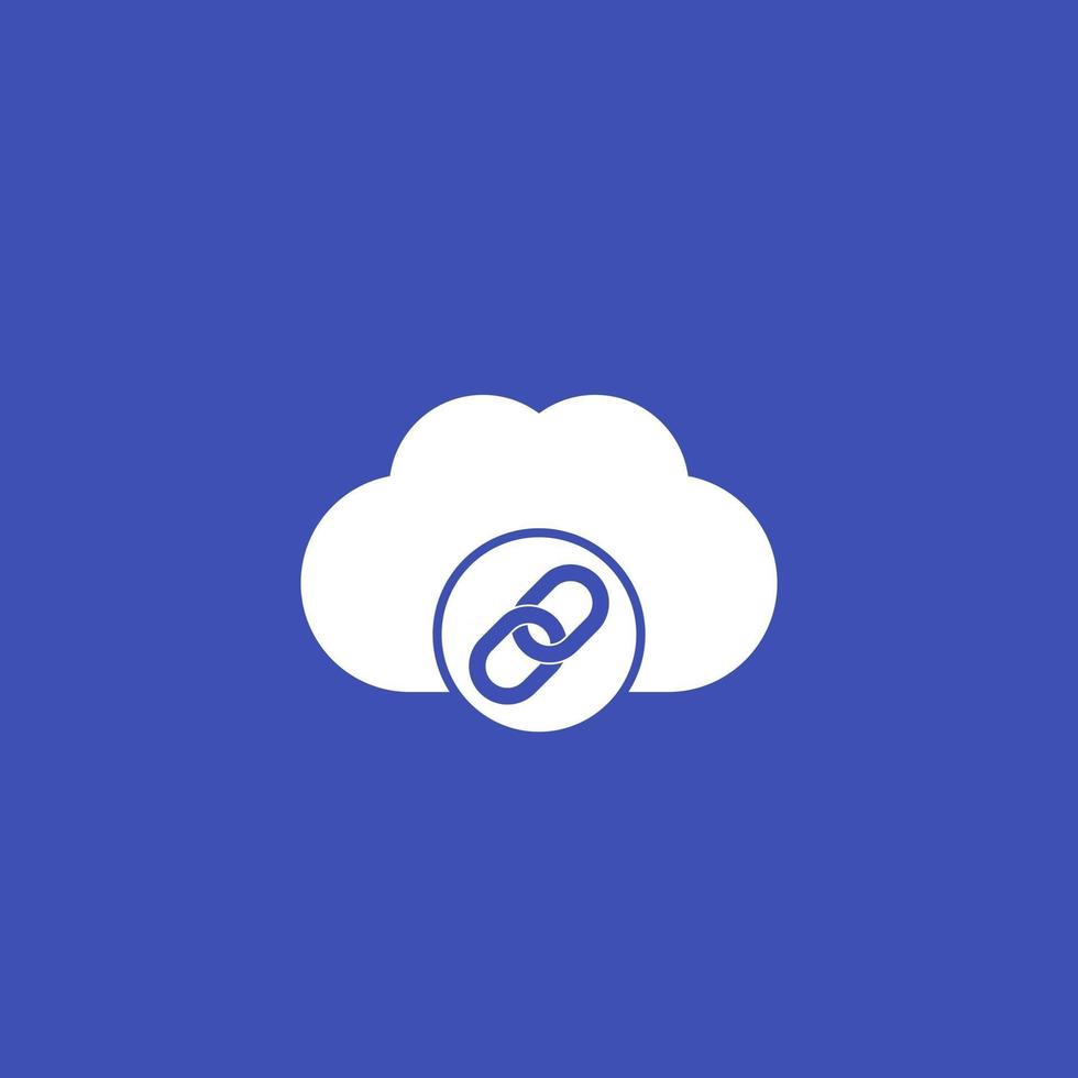 Cloud link vector icon
