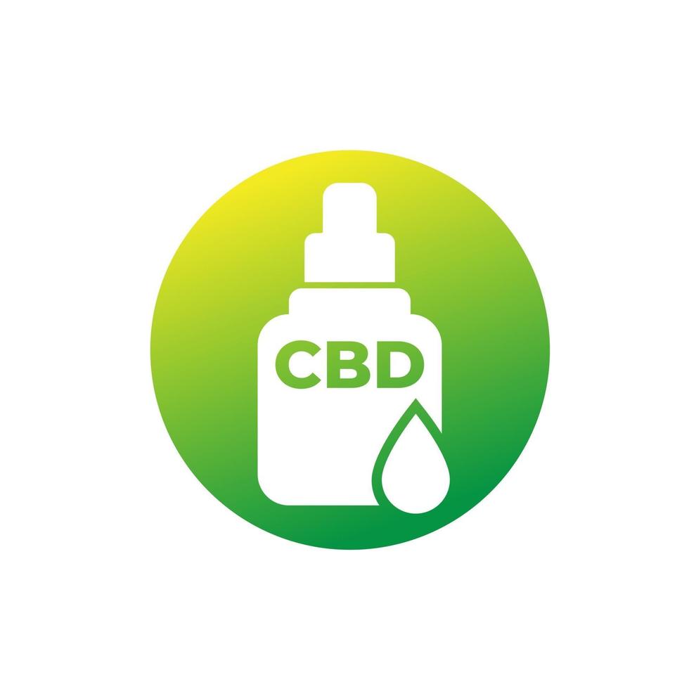 CBD oil medicine icon vector