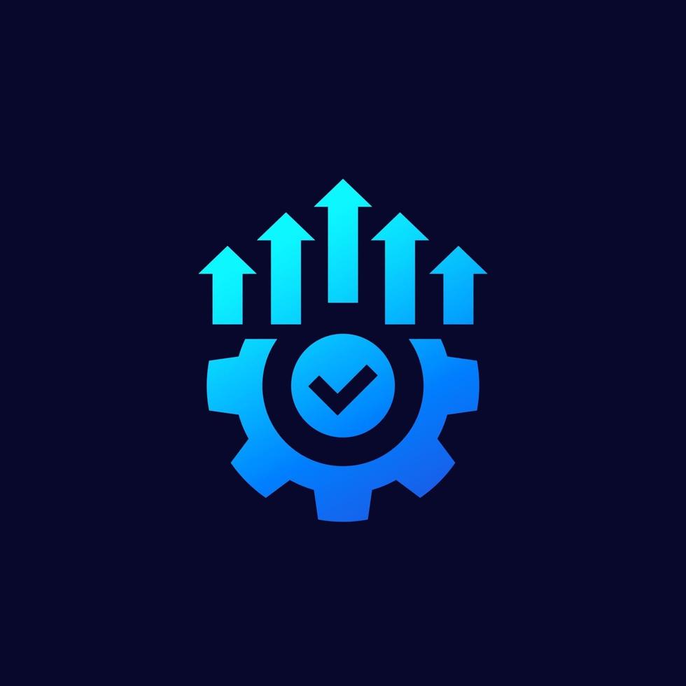 efficient production and efficiency icon vector