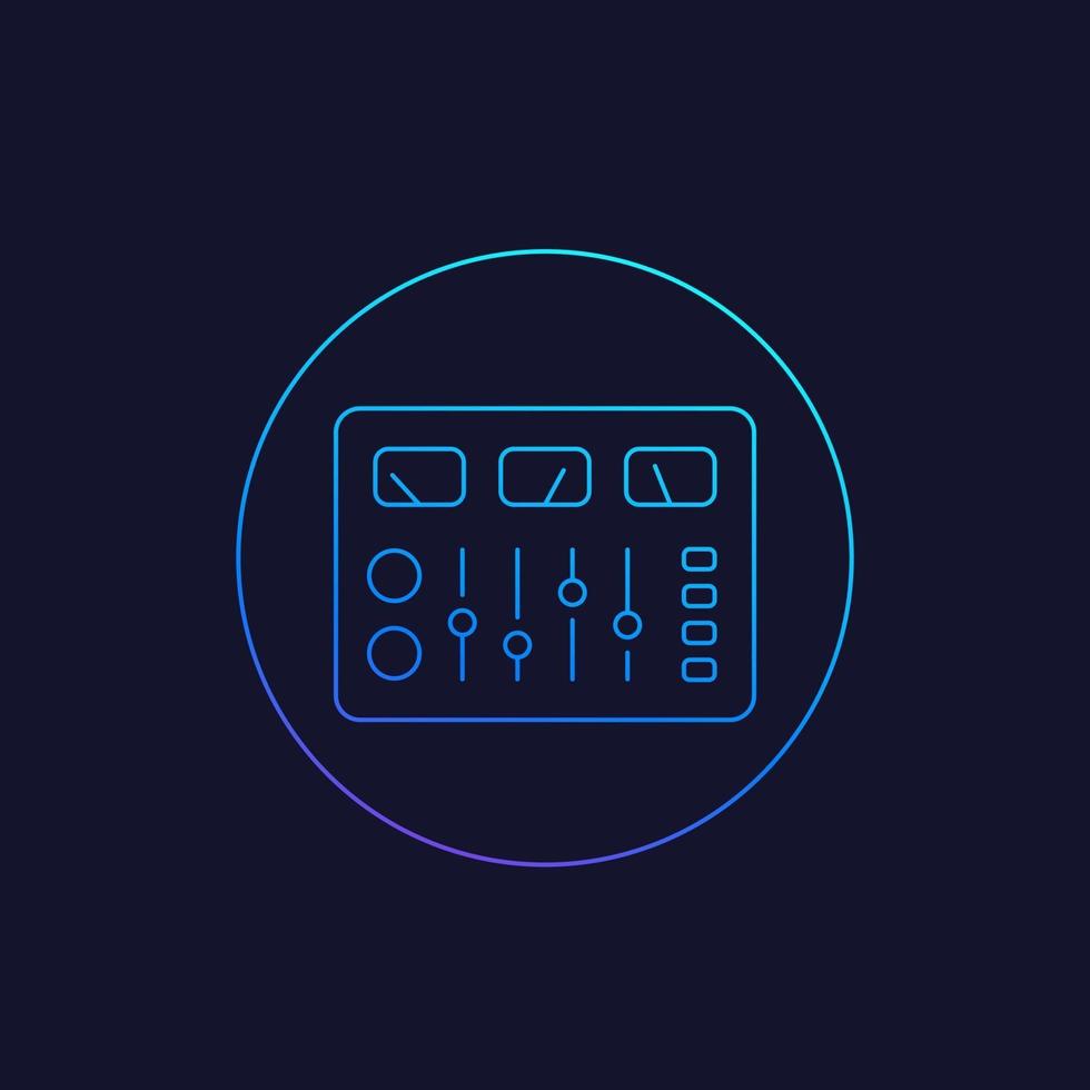 control panel linear icon vector