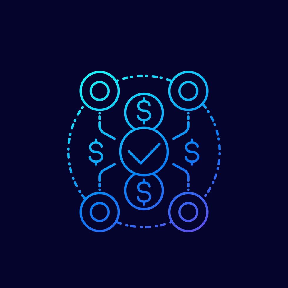 payments icon linear vector
