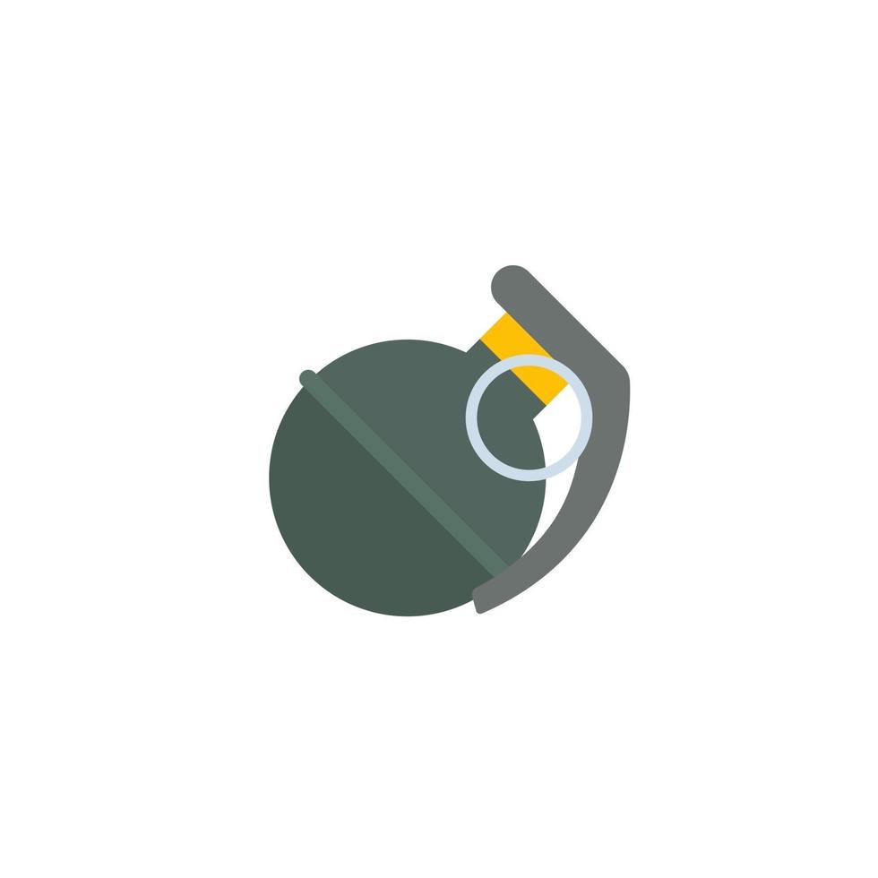 grenade on white vector flat icon