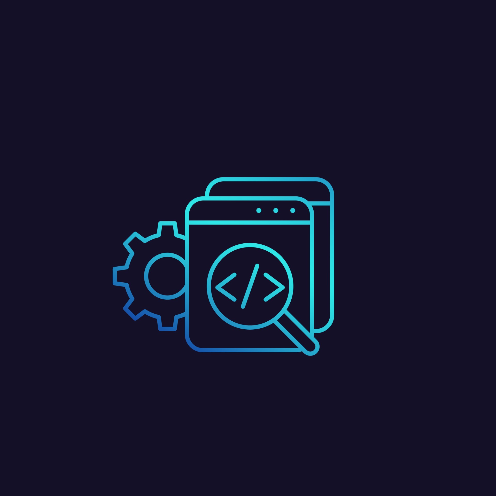 Code review and software development vector linear icon 2492162 Vector ...