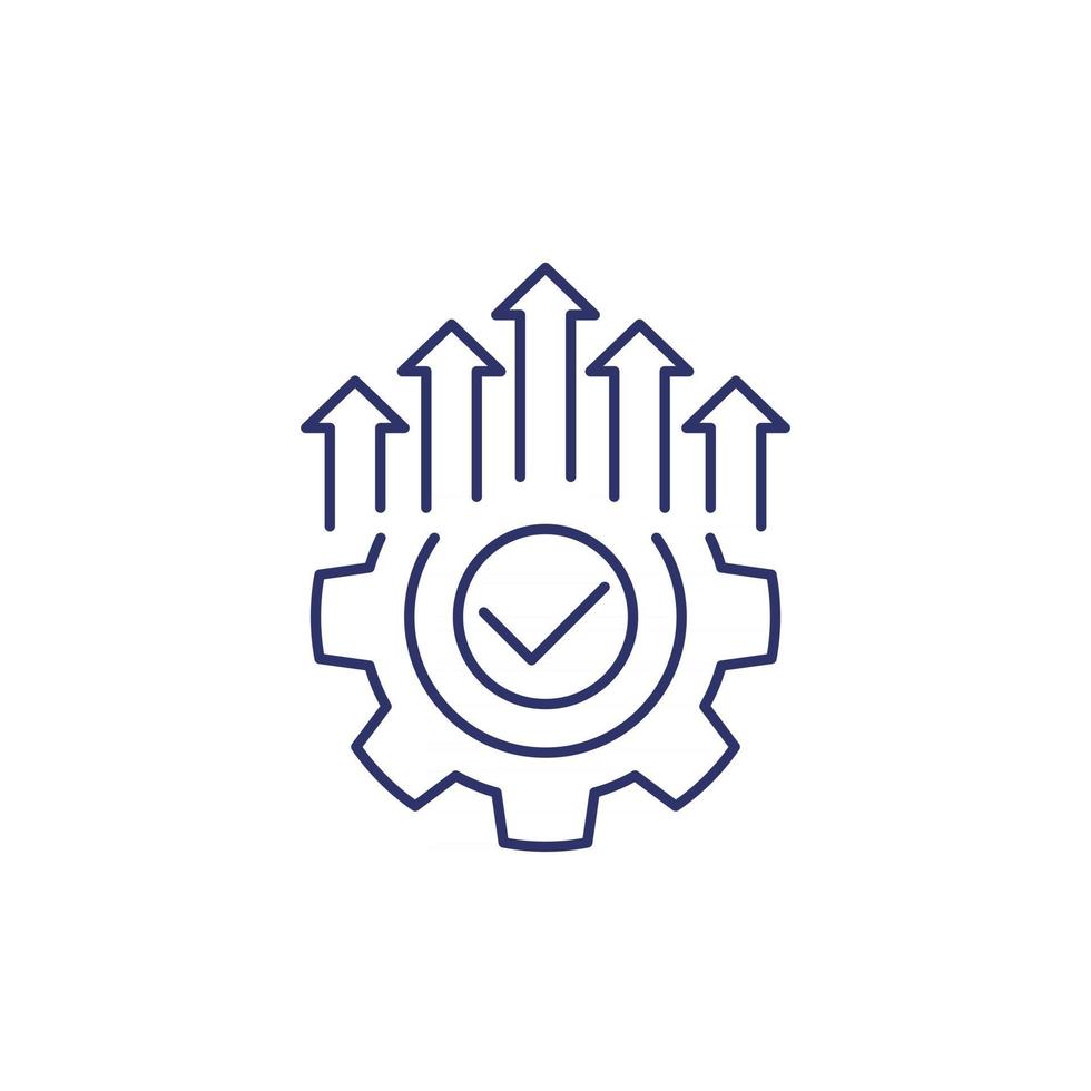 efficient production and efficiency icon vector