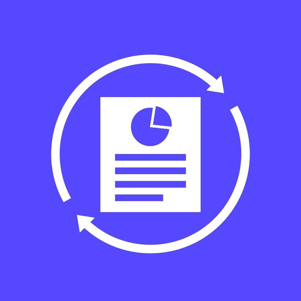 update report or document icon for web vector