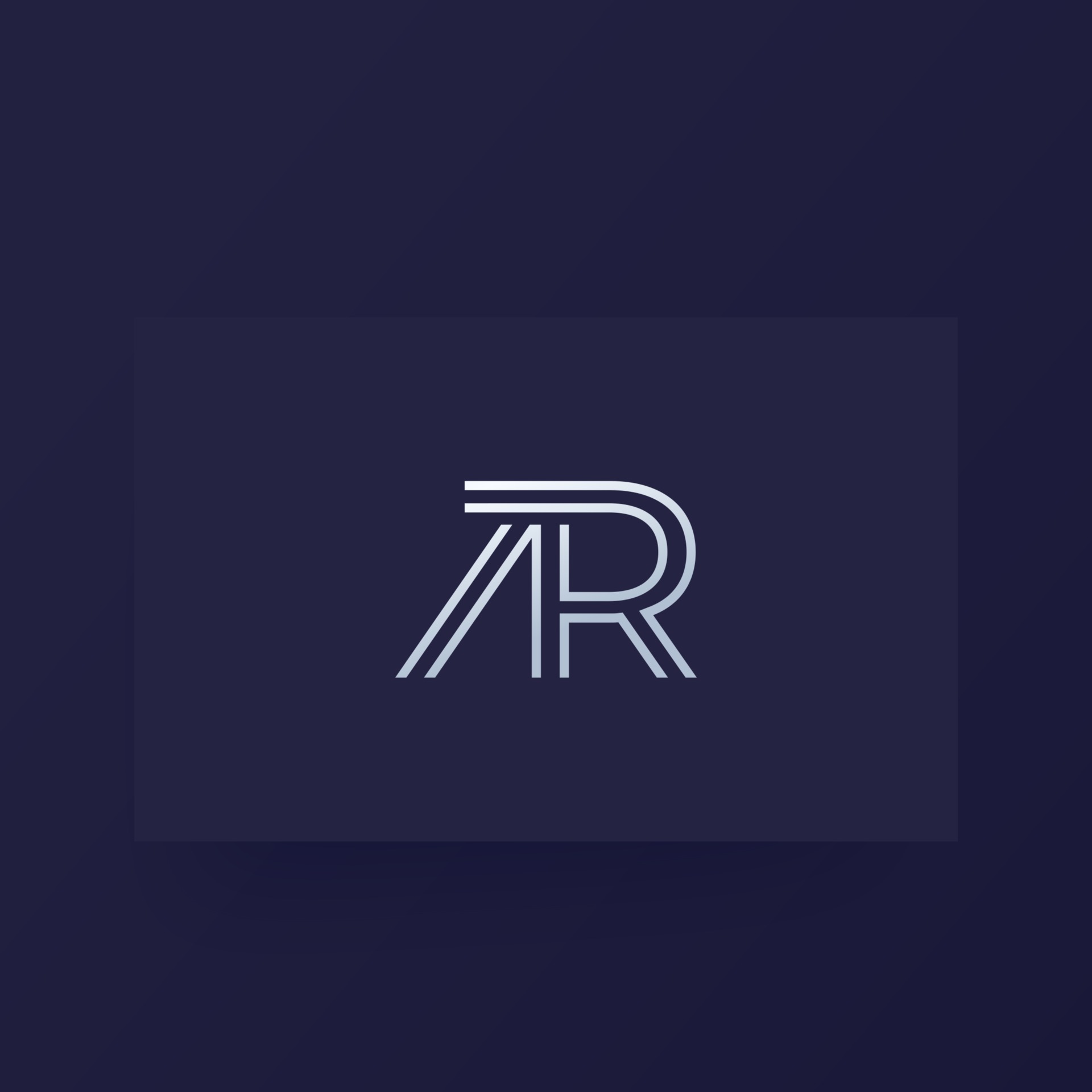 AR letters or vector monogram logo on card 2492224 Vector Art at Vecteezy