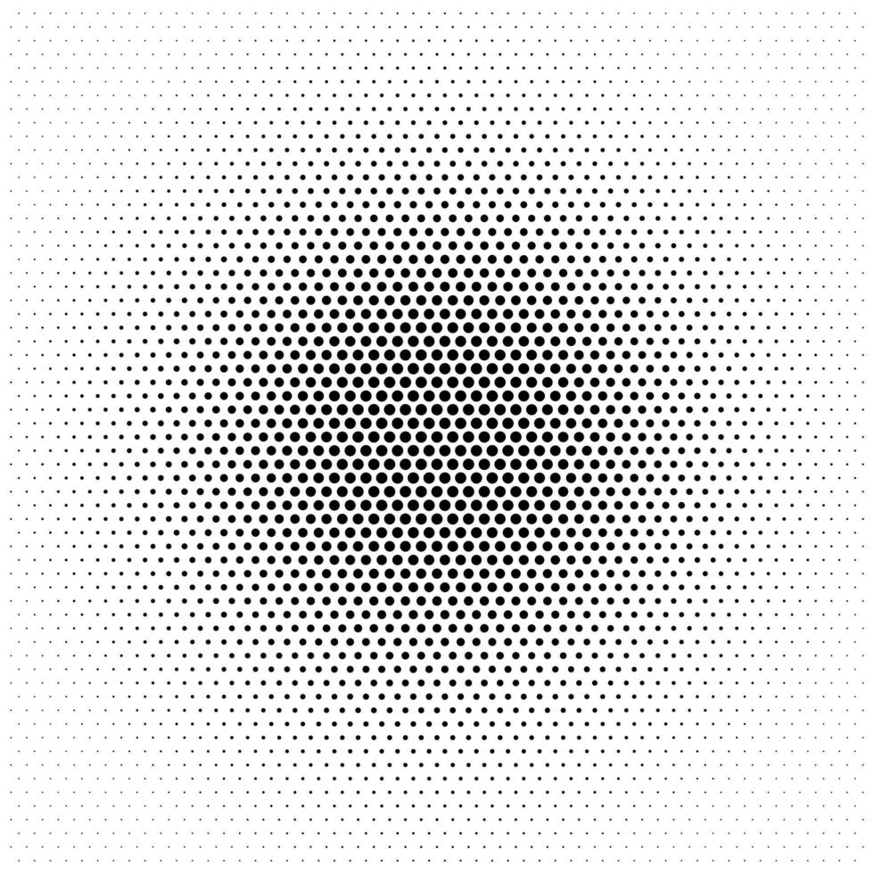 Halftone circle vector pattern with black dots design element circle raster texture on white background