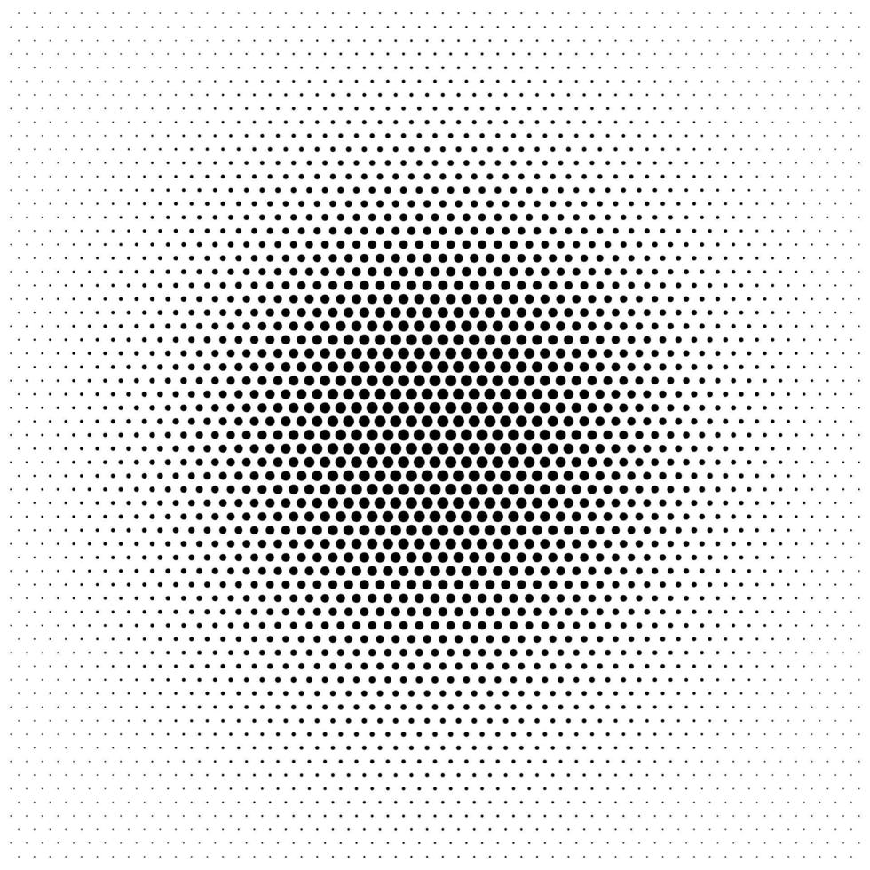 Halftone circle vector pattern with black dots design element circle raster texture on white background