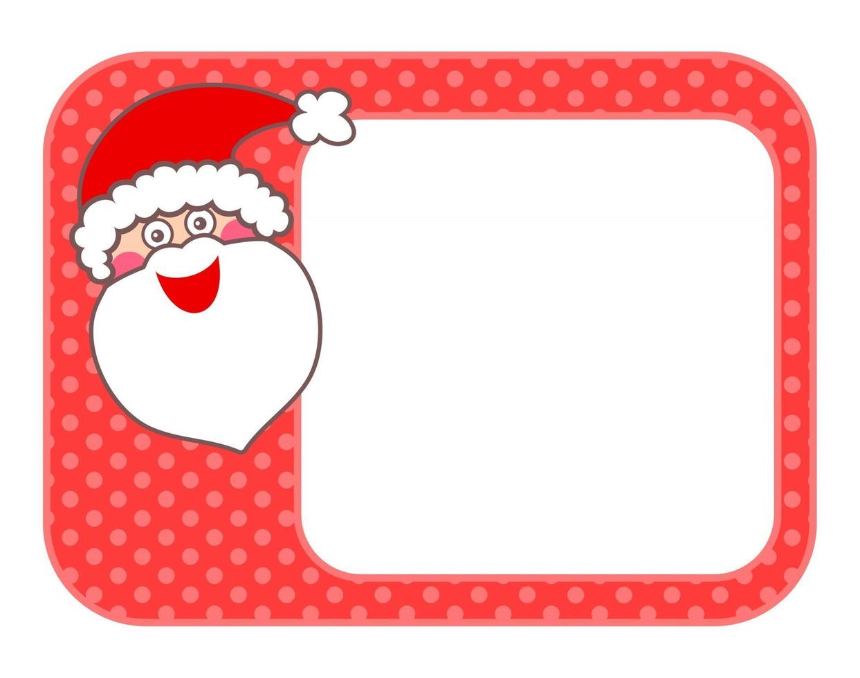 Christmas Santa Polka Frame vector