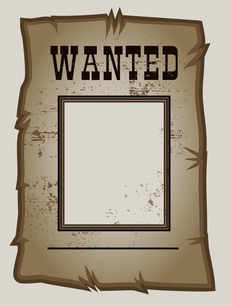 Wild West Wanted Poster vector