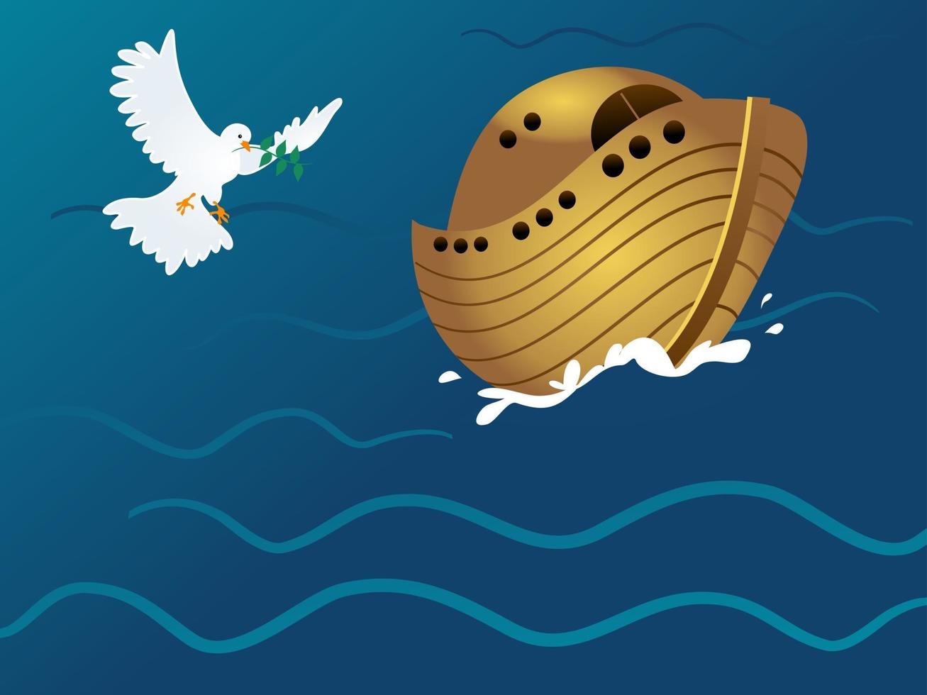 Noahs Ark Peace Dove vector