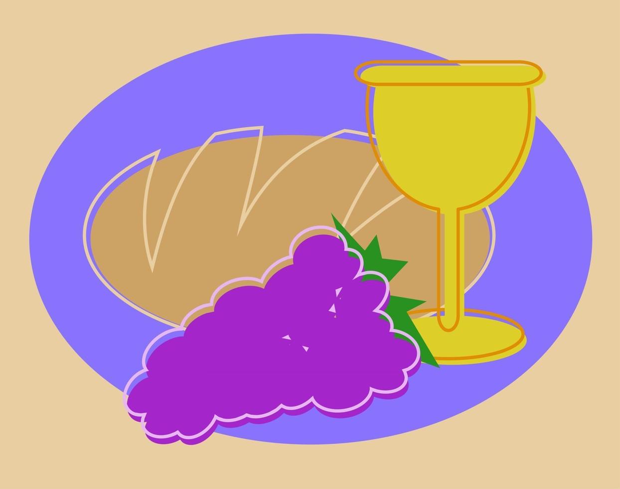 Bread and Wine vector