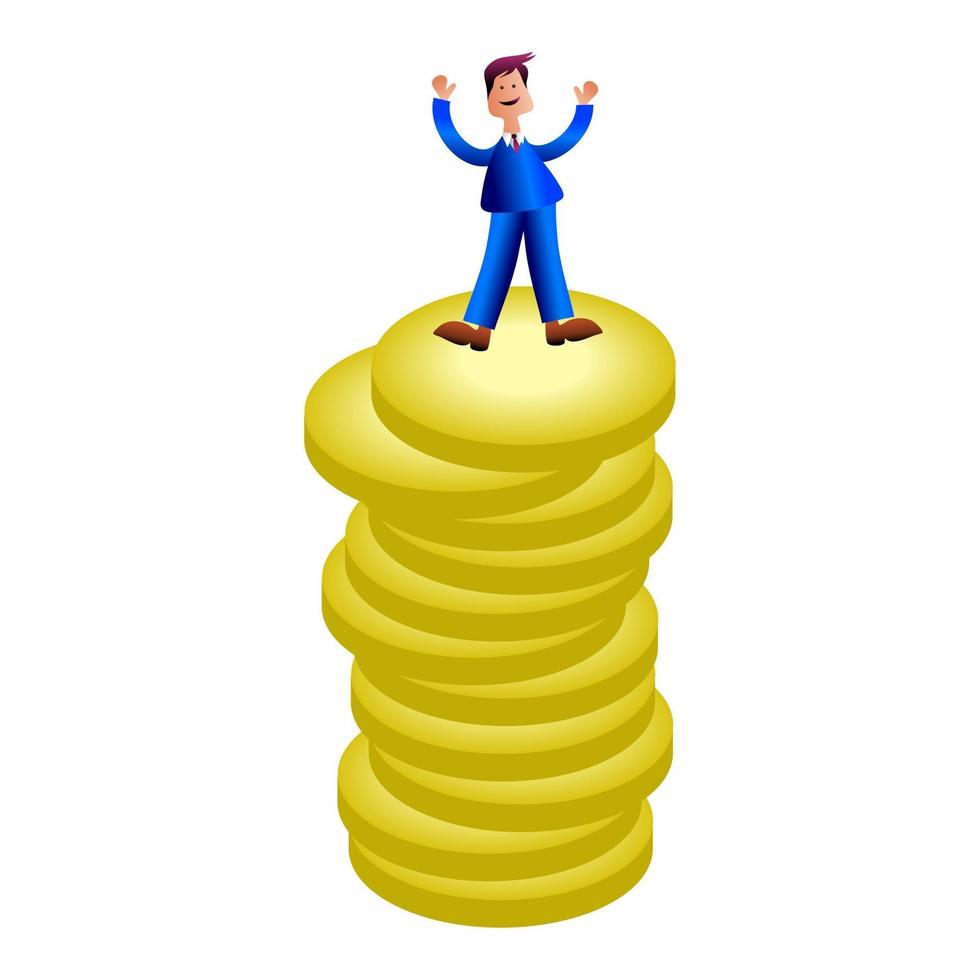 Wealthy Coin Business Man vector