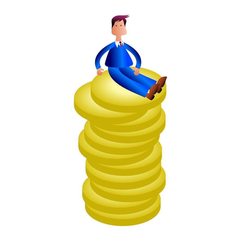 Wealthy Coin Business Man vector