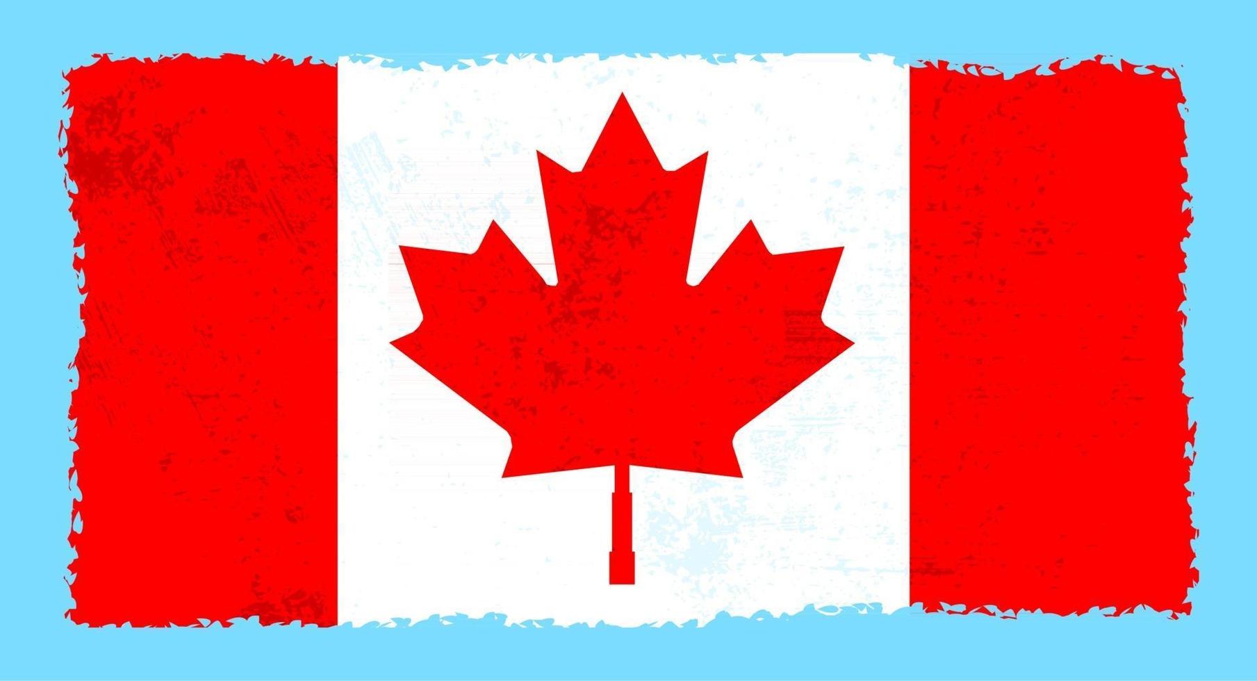 Grunge Torn Canadian Flag vector