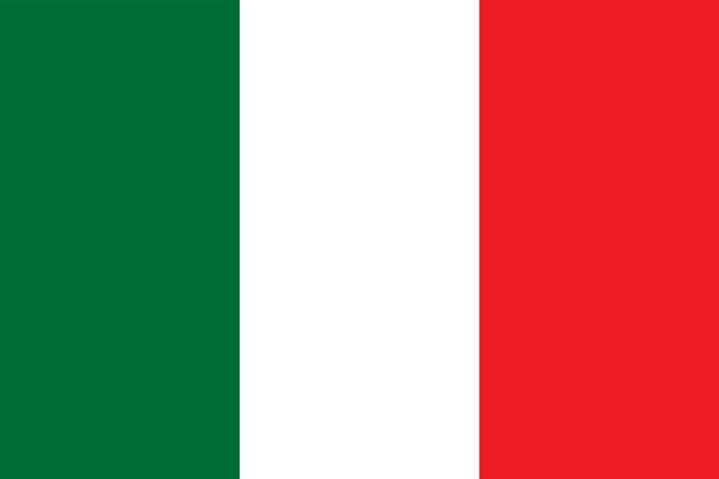bandera de italia oficialmente vector