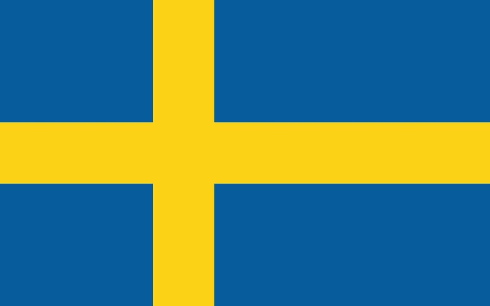 suecia oficialmente bandera vector