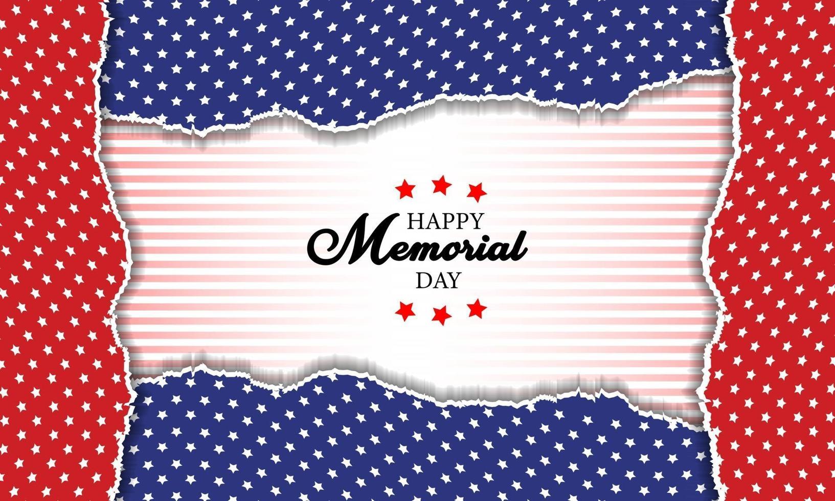USA Memorial Day background in United States national flag colors vector