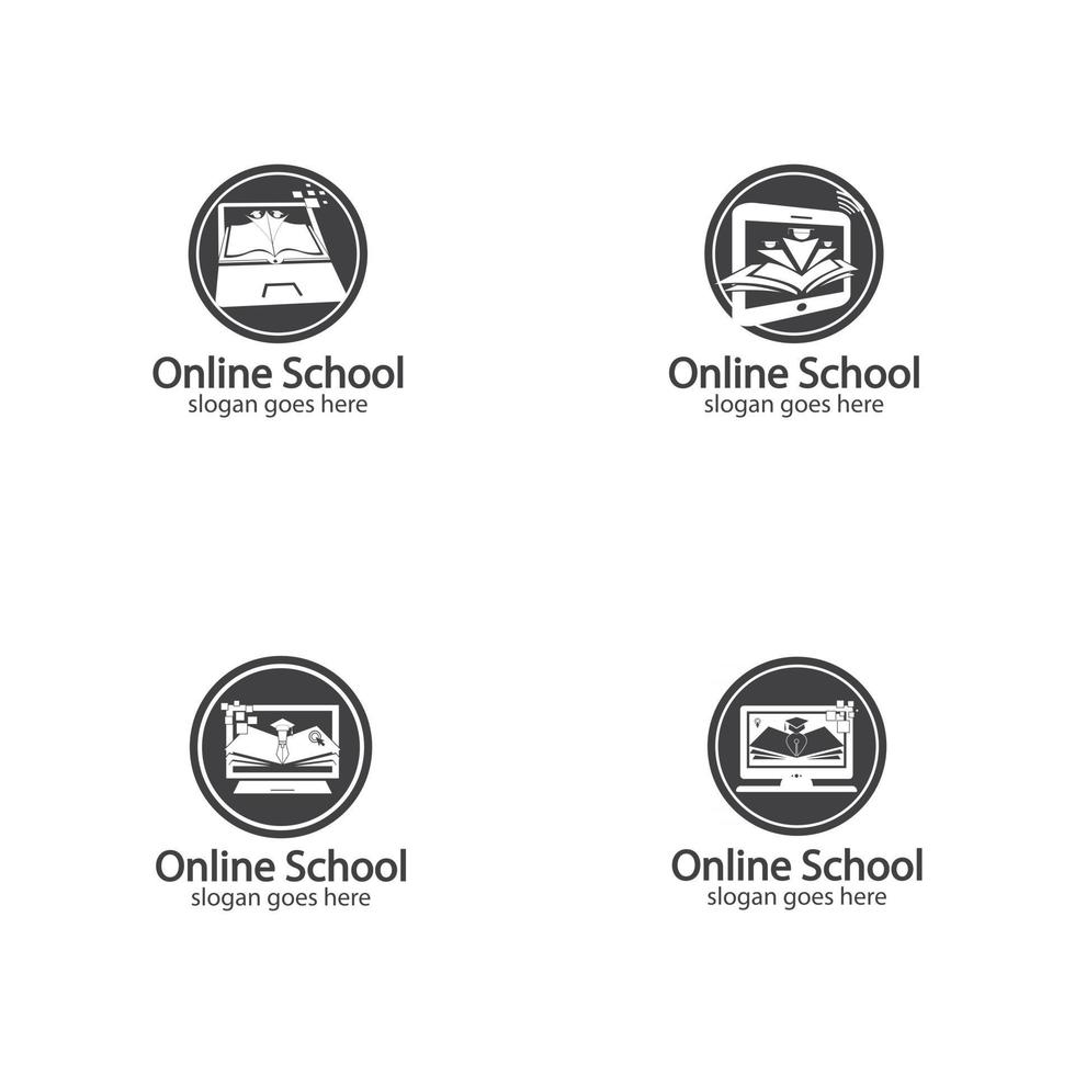 Online Education logo design template vector