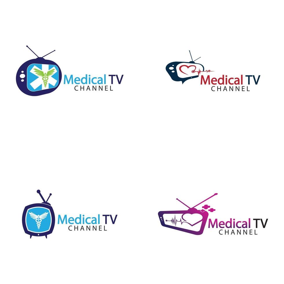 Television medical logo icon vector design