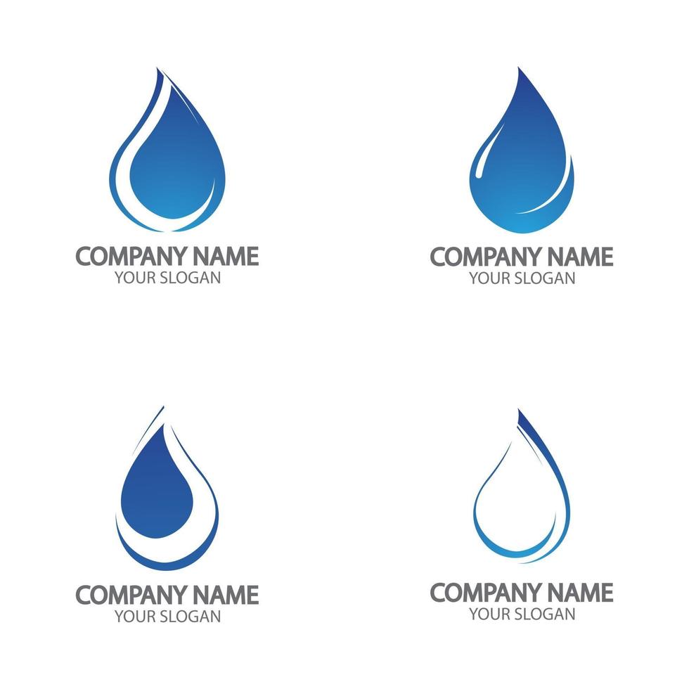 vector de plantilla de logotipo de gota de agua