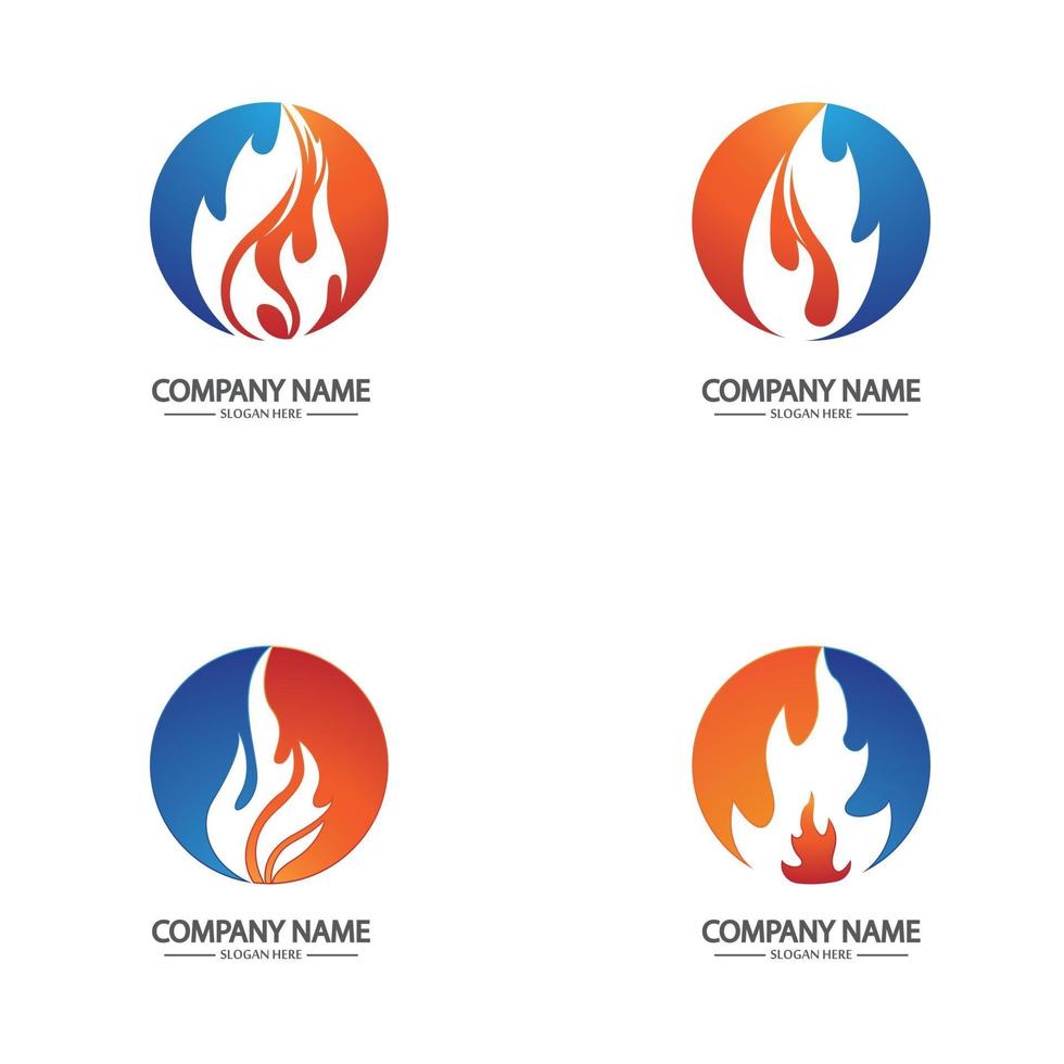 Abstract Fire Flame logo vector