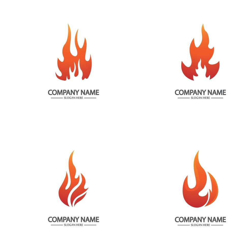 Abstract Fire Flame logo vector