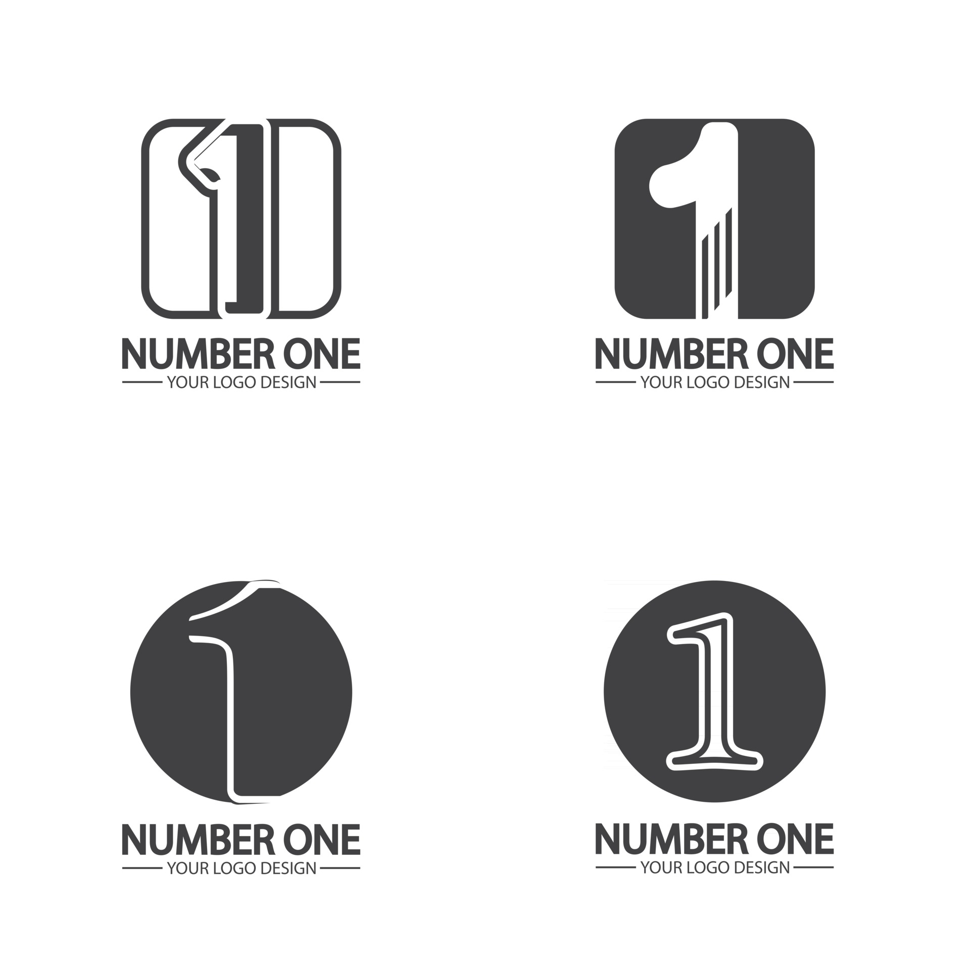 Golden Number one logo icon vector illustration design isolated black ...