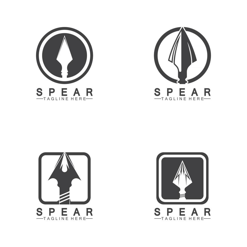 Spear logo icon vector illustration design