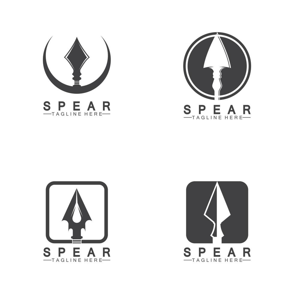 Spear logo icon vector illustration design
