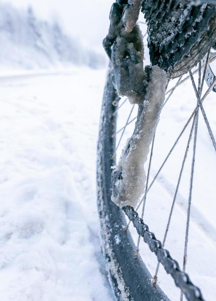 Frozen road conditions photo