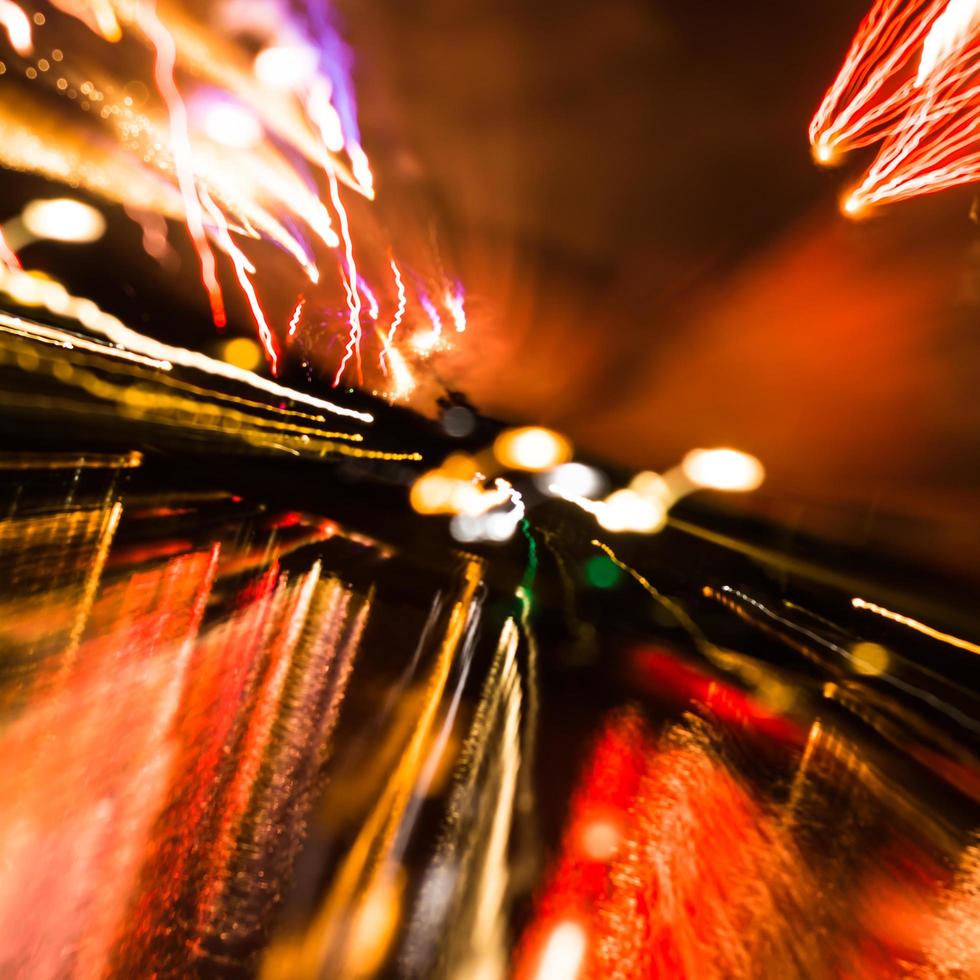 Abstract view of fireworks photo