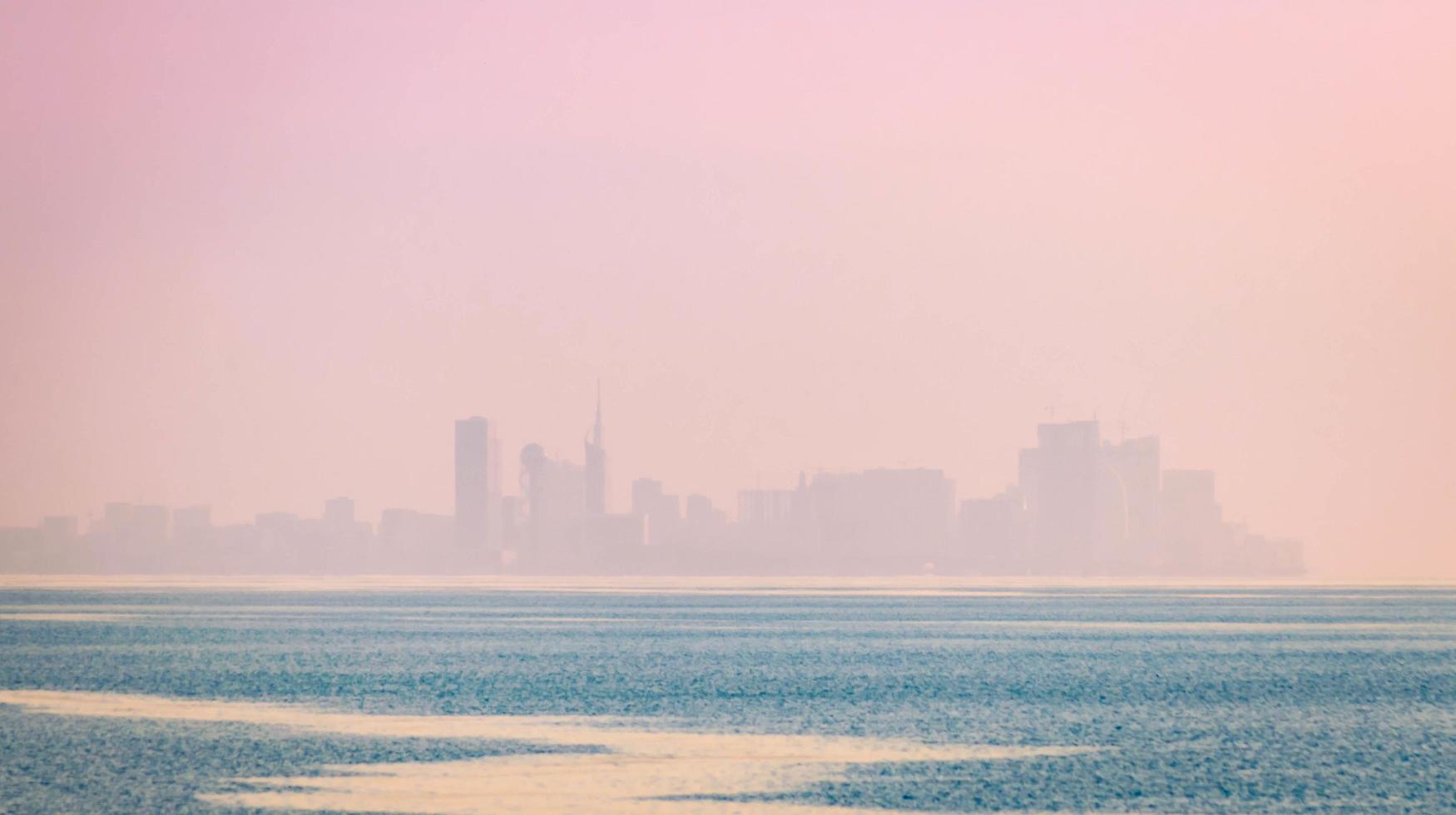 Batumi silhouette in Georgia photo