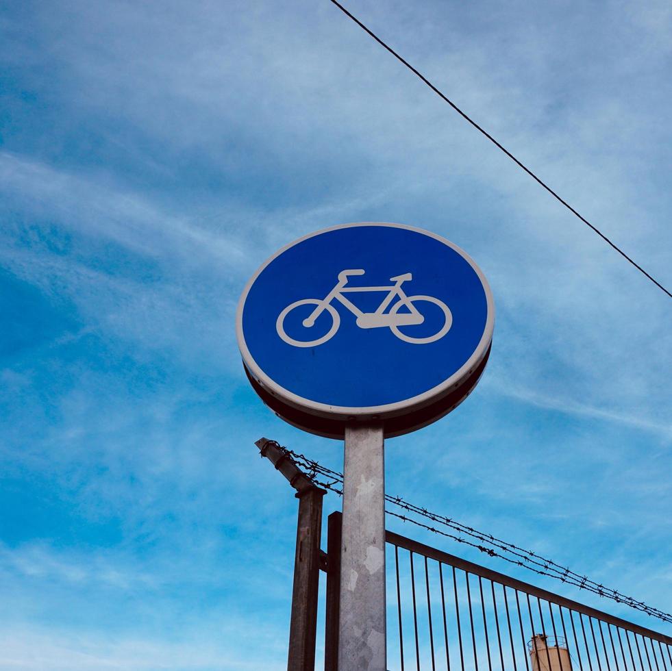 bicycle traffic signal on the road photo