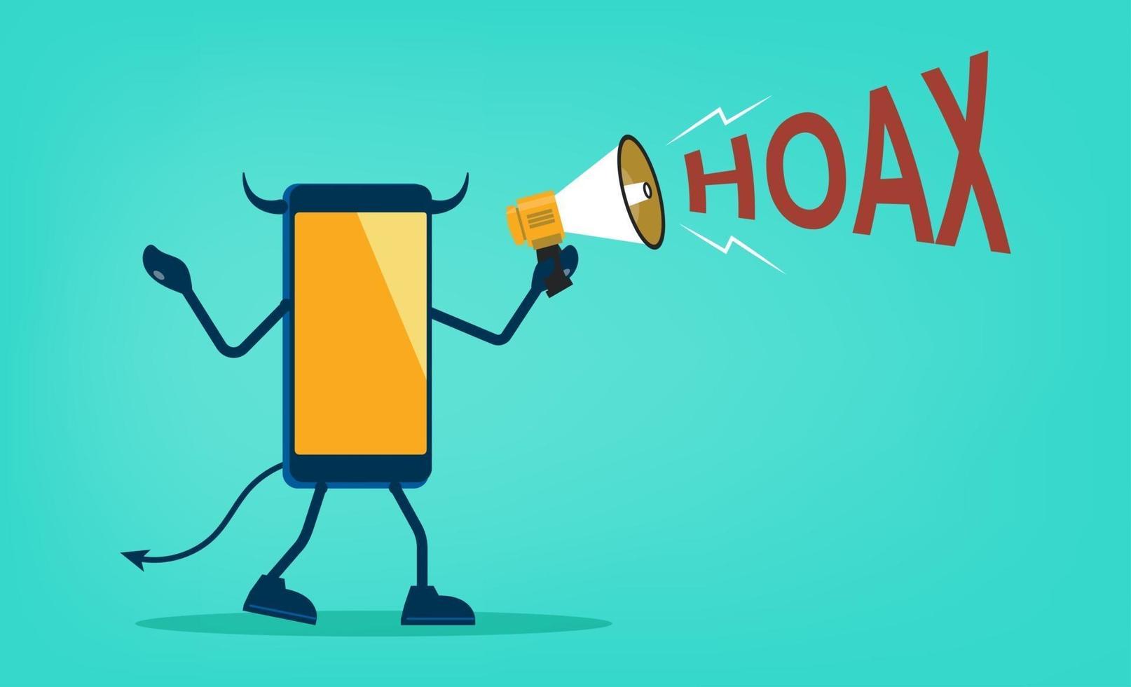 Hoax fake news or messages flat vector illustration