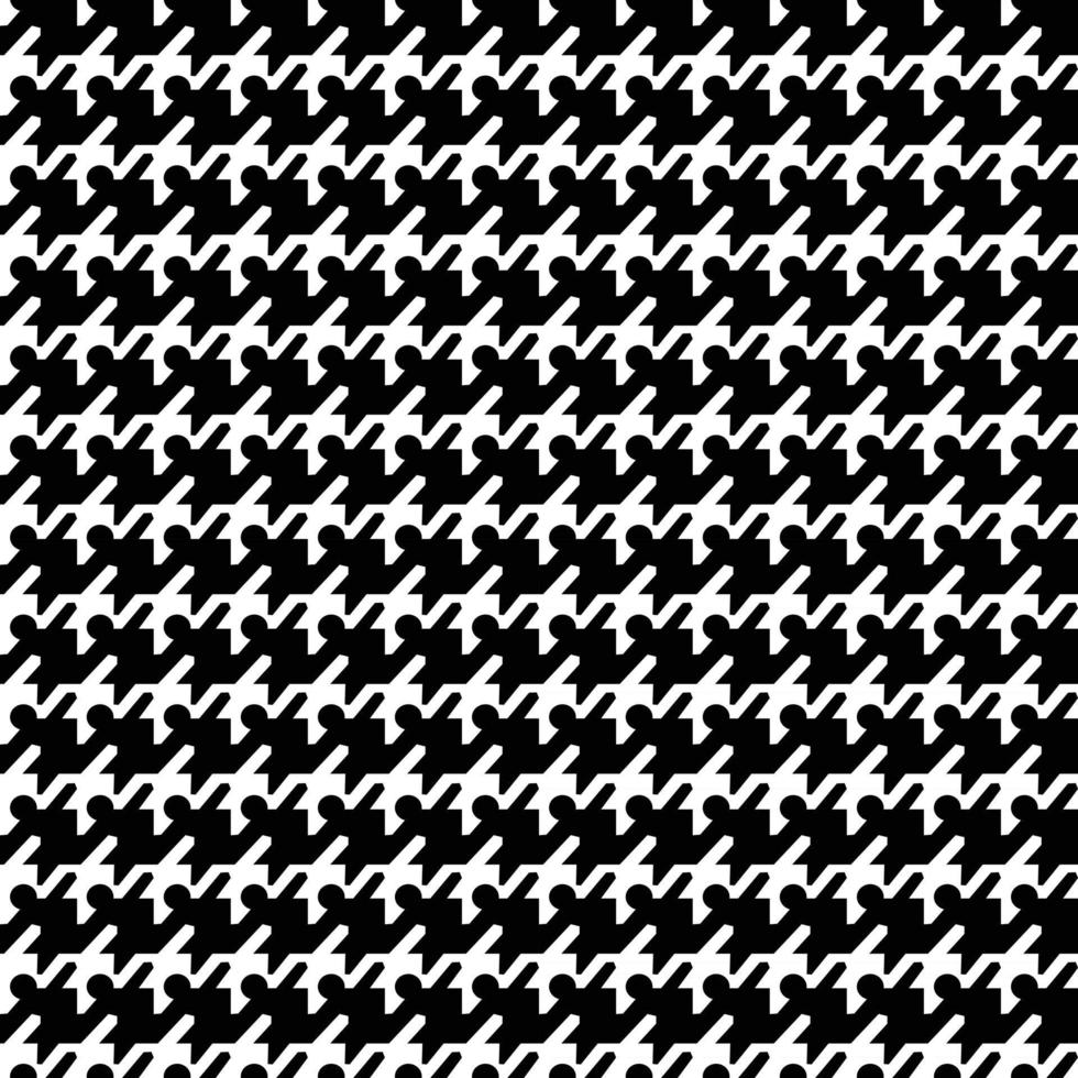 Trendy hounds tooth pattern that tiles seamlessly as a pattern Vector illustration black and white color surface print