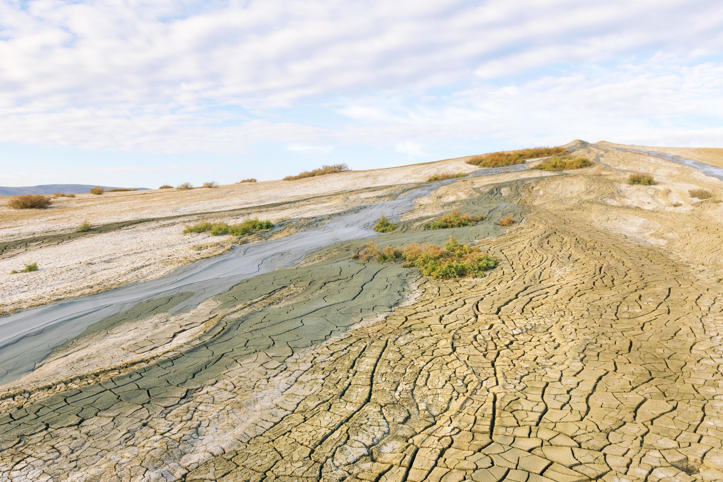 Mud volcanoes, panoramic view in 2493900 Stock Photo at Vecteezy