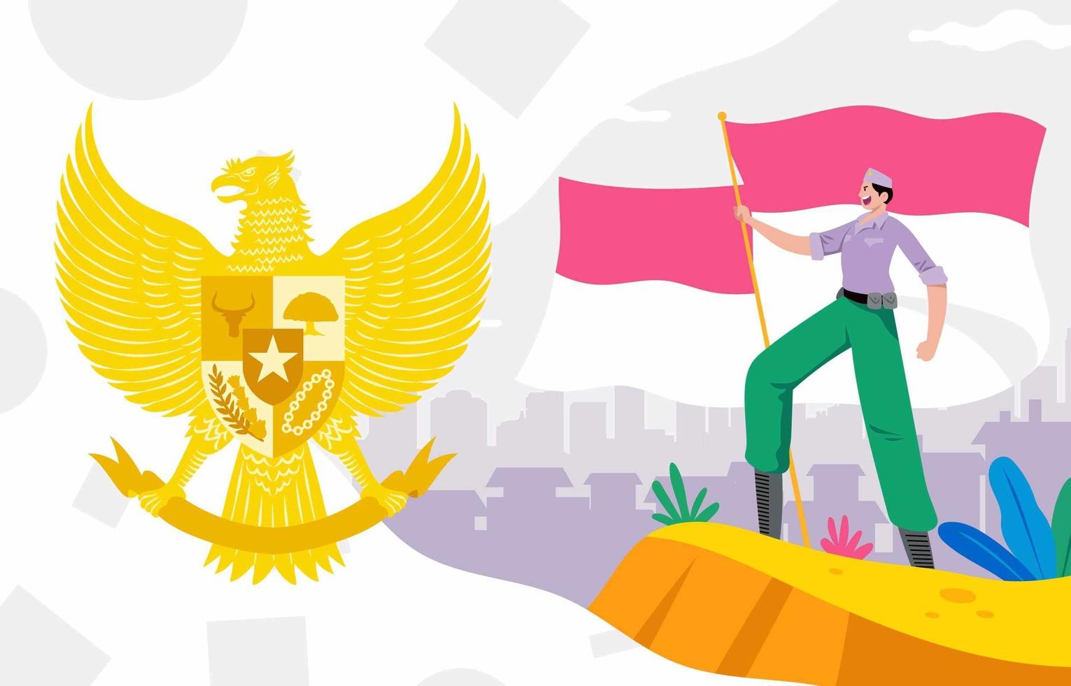 The Republic Of Indonesia vector