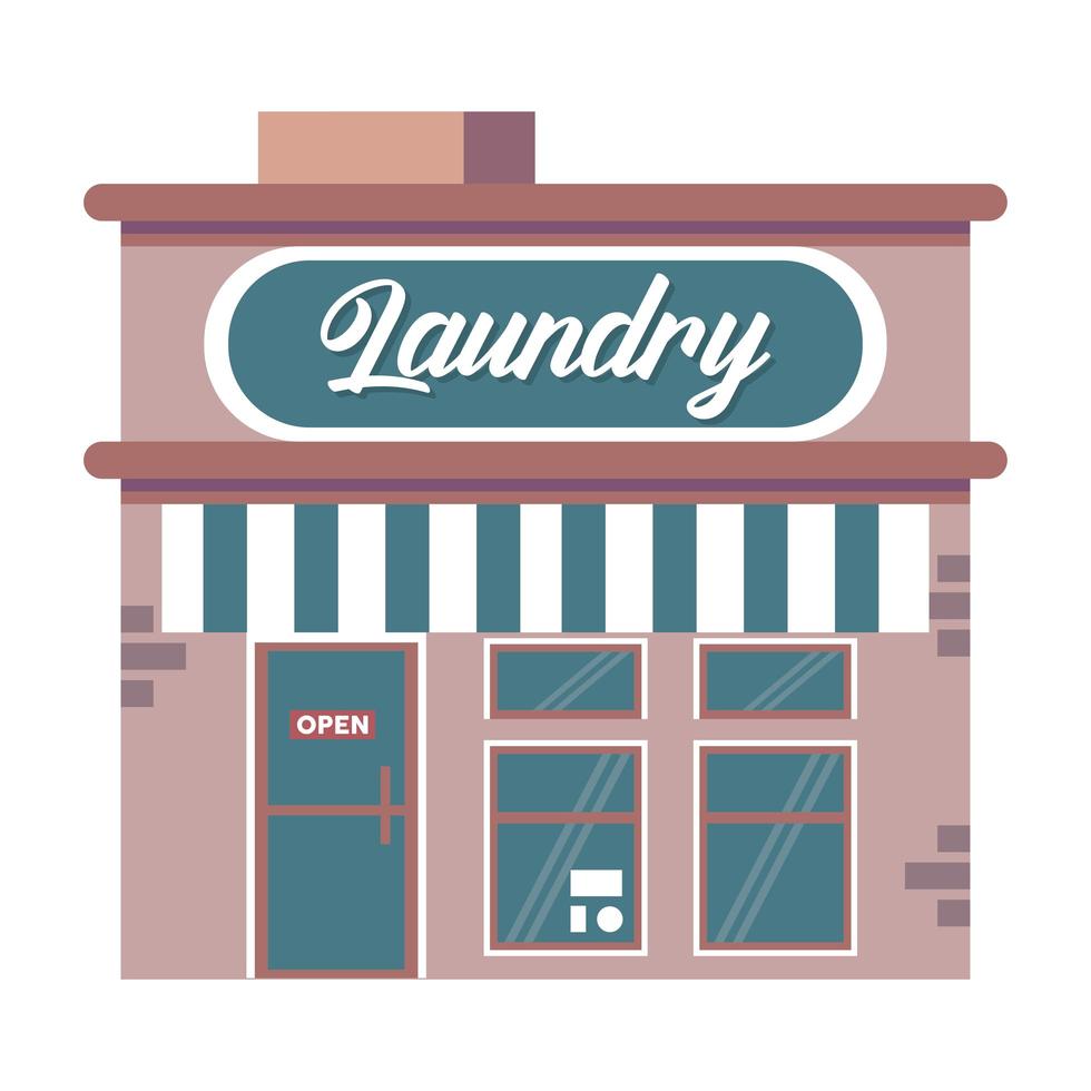 laundry building facade 2494080 Vector Art at Vecteezy