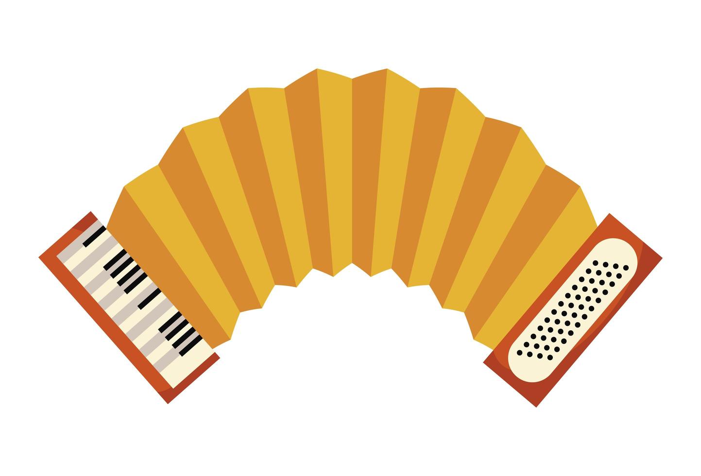 accordion instrument icon vector